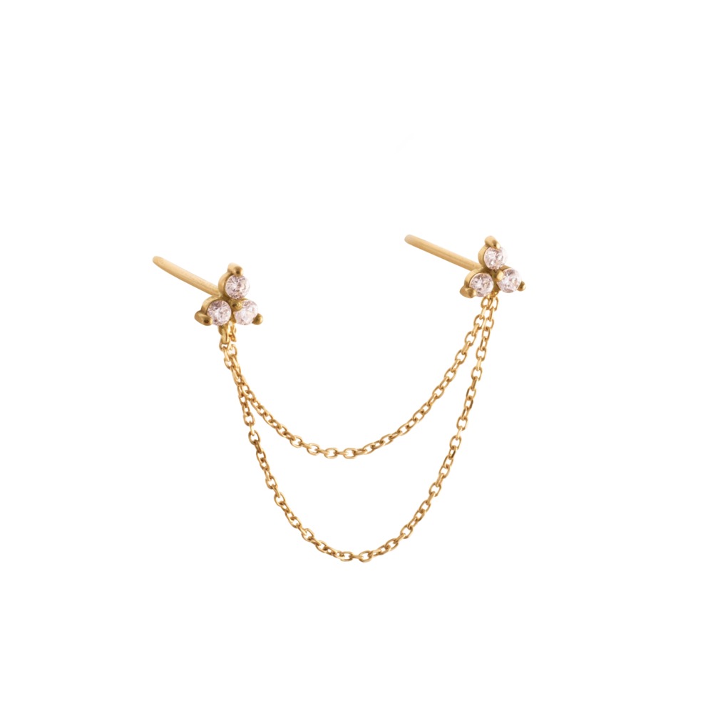 گوشواره فلاور زنجیردار گوشواره فلاور زنجیردار