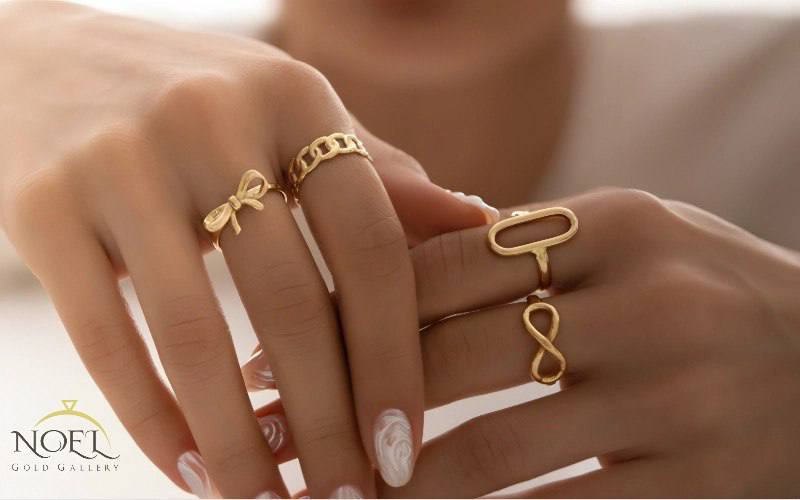 خرید انواع انگشتر زنانه از نو ال گلد گالری