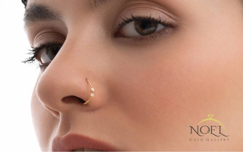 پیرسینگ طلا زنانه شیک