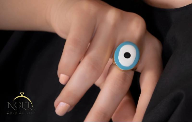انگشتر میناکاری برخشی از کالکشن طلا میناکاری نو ال