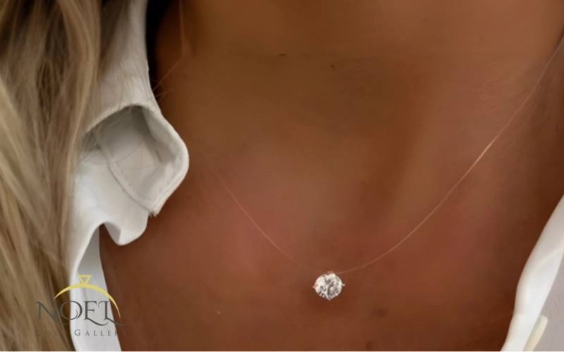 خرید گردنبند طلا با بند نامرئی