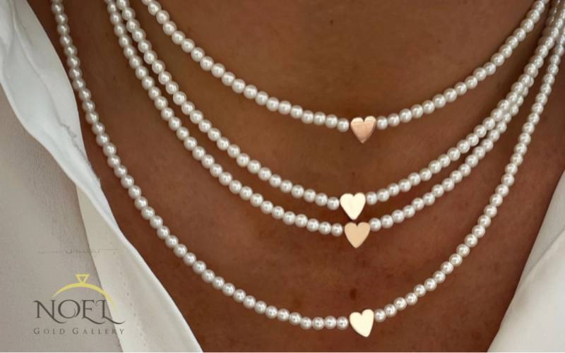 کالکشن گردنبند طلا با مهره