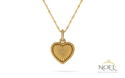 پلاک طلا طرج قلب تراشدار