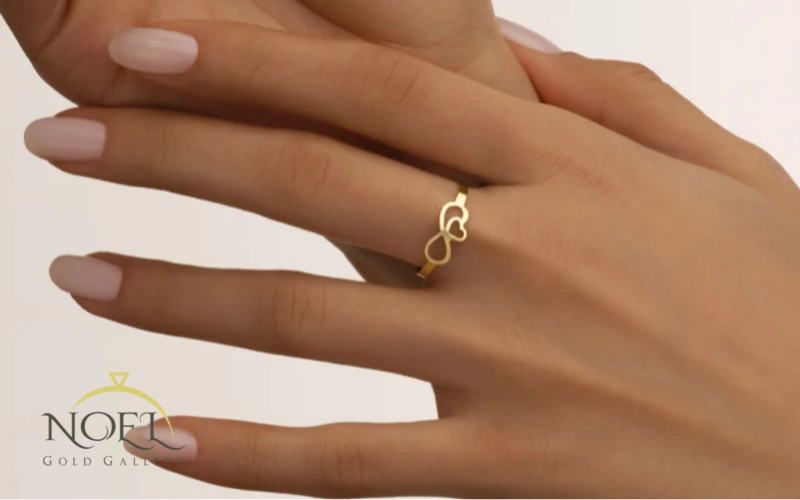 انگشتر بینهایت قلب کد 1000010073