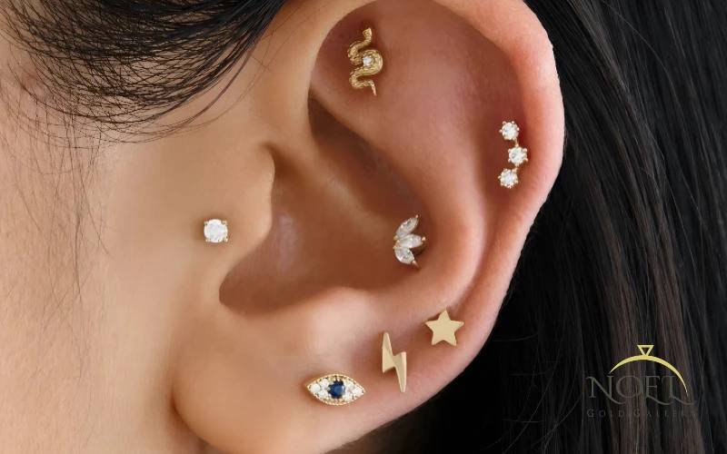 انواع پیرسینگ طلا زنانه