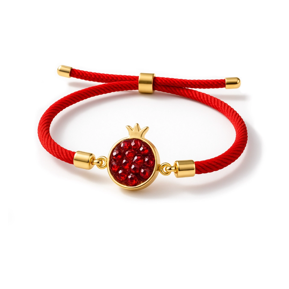 دستبند طلا انار شب یلدا کد 100196 دستبند طلا انار شب یلدا کد 100196