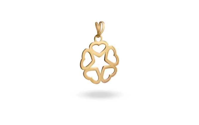 پلاک طلای حلقه قلب کد 1000010049