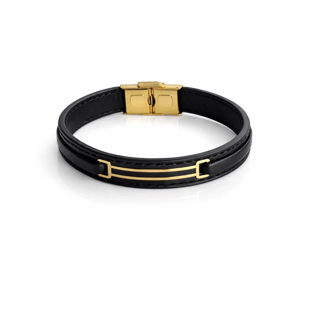 دستبند چرم مردانه دولاین کد 100212 دستبند چرم مردانه دولاین کد 100212