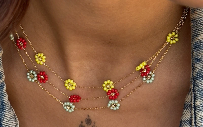 گردنبند طلا مناسب فصل بهار