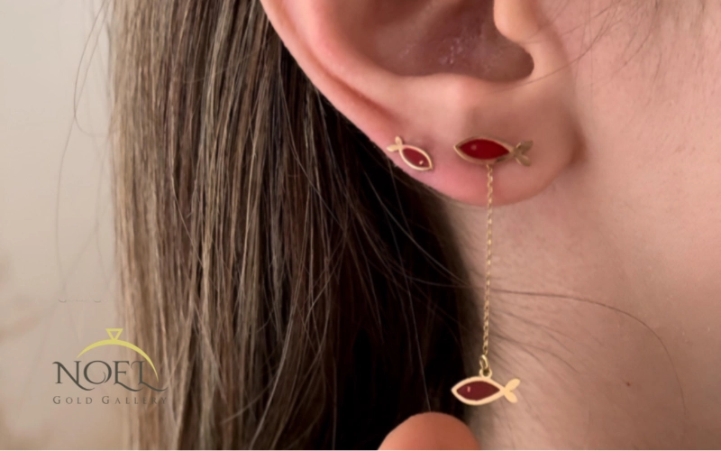 گوشواه طلا برای هدیه عید نوروز در نو ال گالری